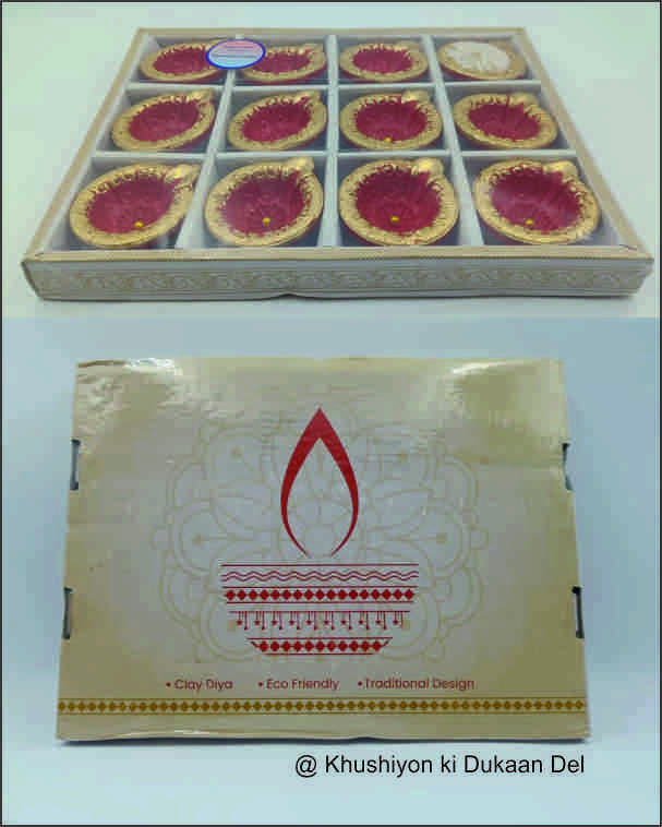 Mitti Diyas with Cotton – Pack of 12 (Gift Pack) For Seasonal Gifts